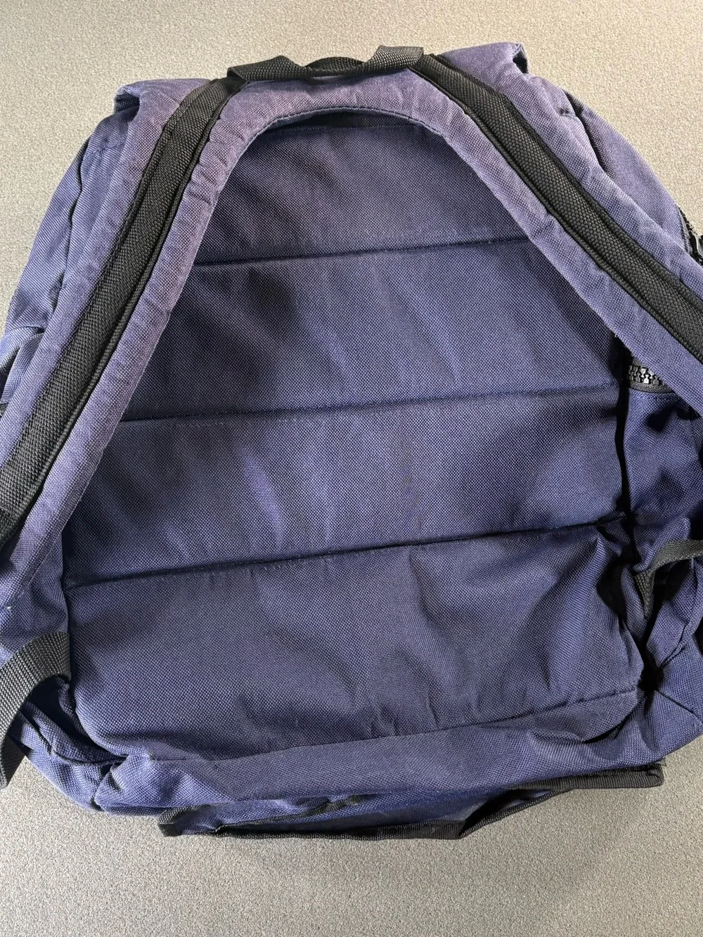 Vintage Black Label Skateboarding Backpack Y2K Navy Blue